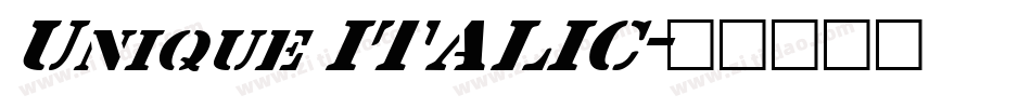 Unique ITALIC字体转换